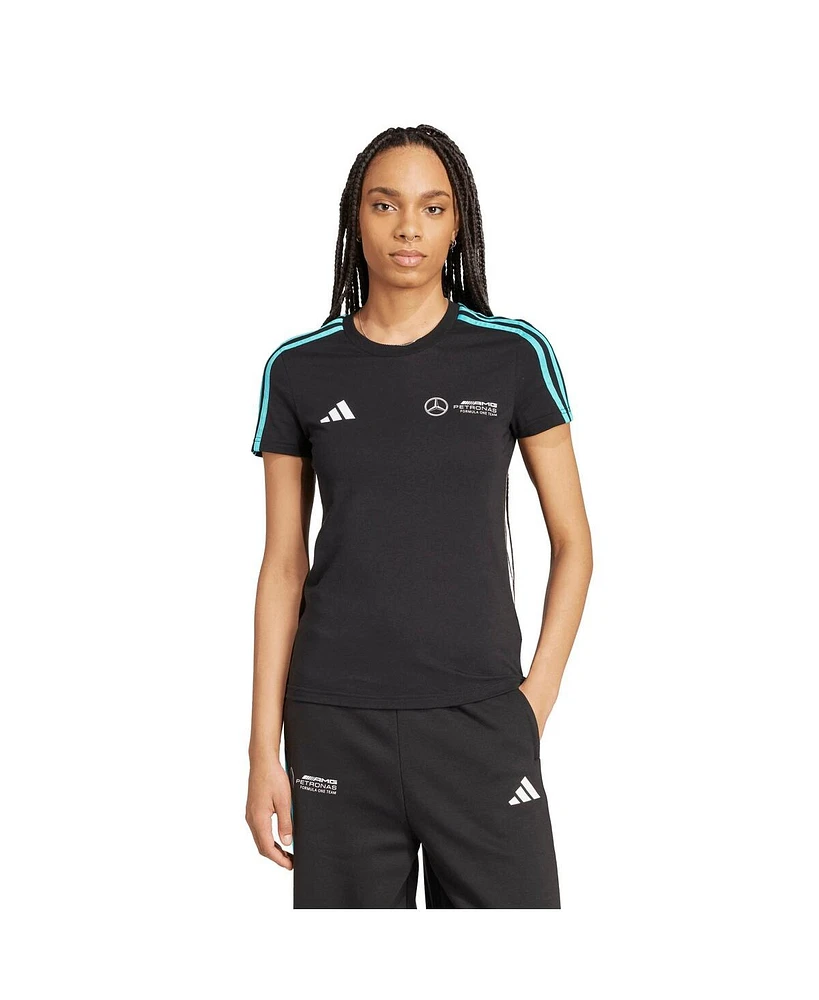 Adidas Women's Black Mercedes-amg Petronas F1 Team Fan Wear Dna Alphaskin Top