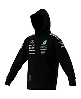 Adidas Men's Black Mercedes-amg Petronas F1 Team Wear Pullover Hoodie