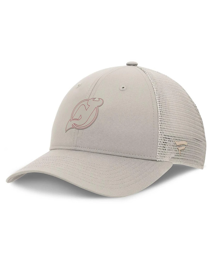 Fanatics Women's Tan New Jersey Devils Authentic Pro Road Trucker Adjustable Hat