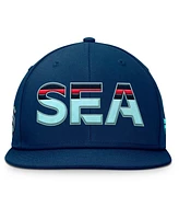 Fanatics Men's Deep Sea Blue Seattle Kraken Authentic Pro Rink Snapback Hat