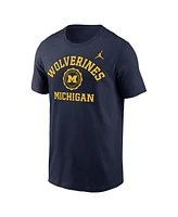 Jordan Men's Navy Michigan Wolverines Arched Seal T-Shirt