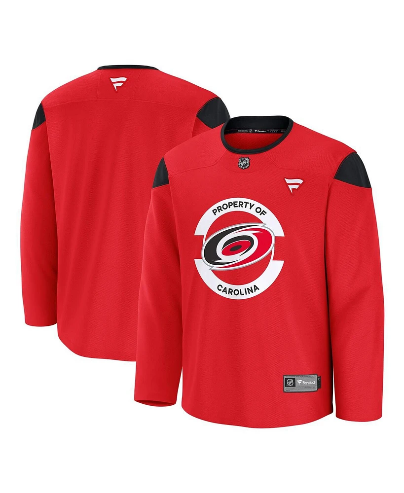 Fanatics Men's Red Carolina Hurricanes Home Practice Jersey
