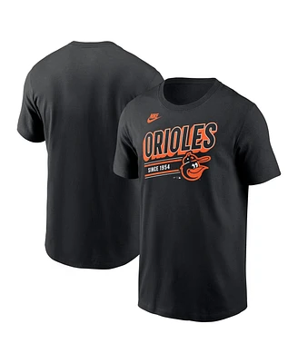 Nike Men's Black Baltimore Orioles Cooperstown Collection Retro T-Shirt