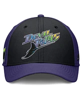 Nike Men's Purple/Black Tampa Bay Rays Rise Swoosh Performance Flex Hat