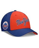 Nike Men's Royal/Orange New York Mets Rise Swoosh Performance Flex Hat