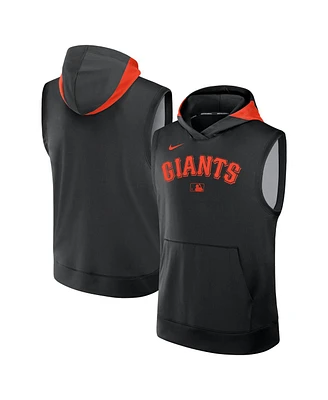 Nike Men's Black San Francisco Giants Authentic Collection Performance Sleeveless Pullover Hoodie