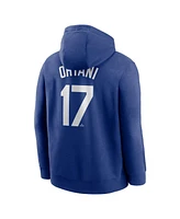 Nike Men's Shohei Ohtani Royal Los Angeles Dodgers Player Name Number Club Pullover Hoodie