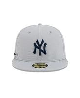 New Era Men's Gray York Yankees 2025 Mlb Clubhouse 59FIFTY Fitted Hat