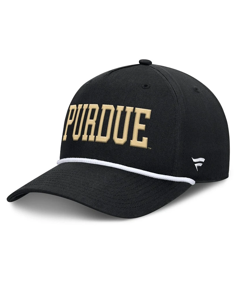 Fanatics Men's Black Purdue Boilermakers Foul Ball Rope Adjustable Hat