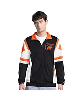 Starter Men's Black/Orange Baltimore Orioles Contender Tricot Full-Zip Track Jacket