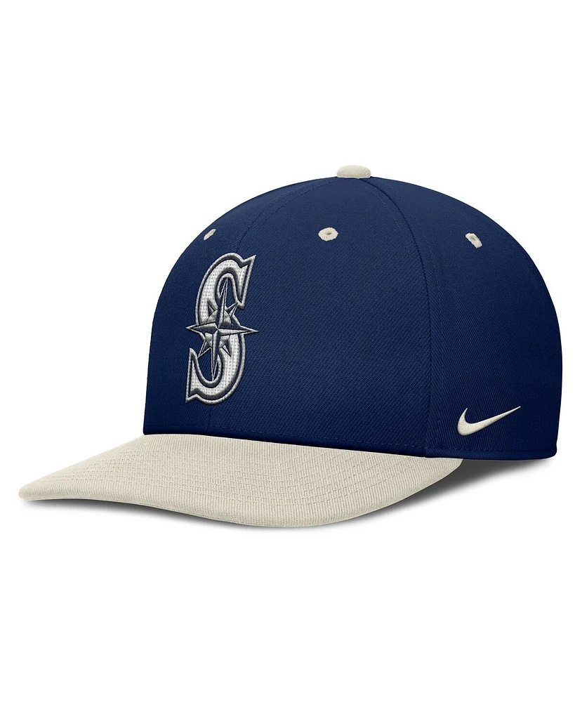 Nike Men's Navy/Cream Seattle Mariners Pro Performance Snapback Hat