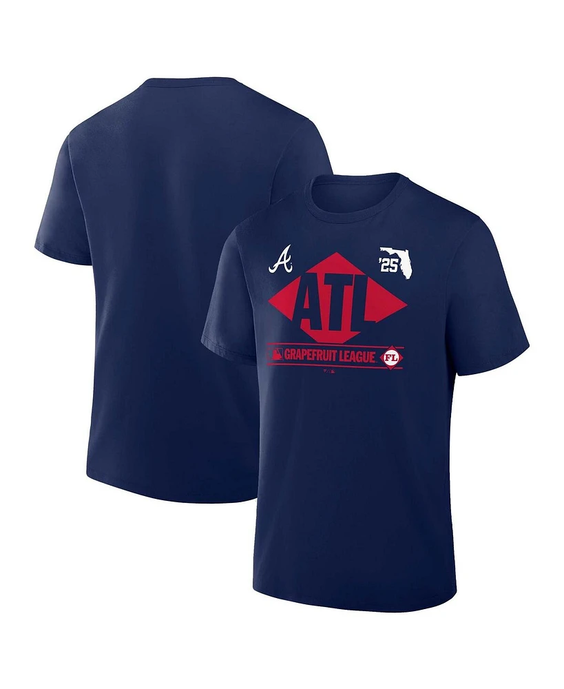 Fanatics Men's Navy Atlanta Braves 2025 Spring Training Grapefruit League True Icon T-Shirt