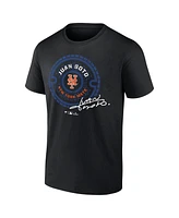 Fanatics Men's Juan Soto Black New York Mets Seal Logo T-Shirt
