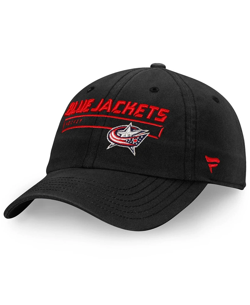 Fanatics Men's Black Columbus Blue Jackets Authentic Pro Rink side Fundamental Adjustable Hat