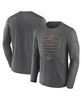 Fanatics Men's Heather Charcoal Cleveland Cavaliers Game Point Long Sleeve T-Shirt