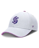 Fanatics Men's White Seattle Kraken Authentic Pro Hockey Fights Cancer Adjustable Hat