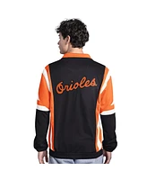 Starter Men's Black/Orange Baltimore Orioles Contender Tricot Full-Zip Track Jacket