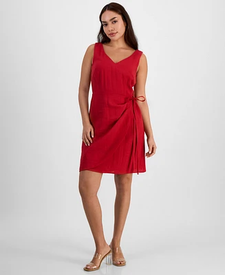 Sam Edelman Women's Faux-Wrap Sleeveless Mini Dress