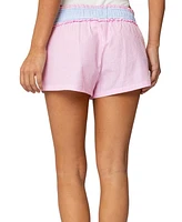 Edikted Womens Baylee Contrast Striped Shorts