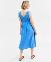 On 34th Women's Gauze Double V-neck Empire Midi Dress, Exclusively at Macy's