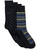 Calvin Klein Men's 4pk. Textured Logo Crew Socks