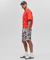 Mode of One Men's Vacation Palm 7" Mesh Shorts, Exclusively at Macy's