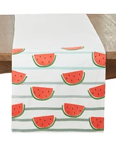 Saro Lifestyle Refreshing Watermelon Slice Table Runner, 16" x 70"