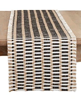 Saro Lifestyle Textured Weave Table Runner, 14" x 72"