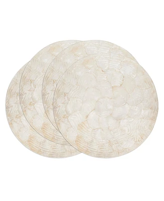Saro Lifestyle Wavy Capiz Shell Placemat, Set of 4