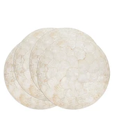 Saro Lifestyle Wavy Capiz Shell Placemat, Set of 4