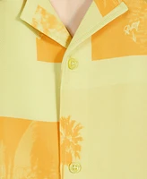 Mode of One Men's Short-Sleeve Photoreal Collage Camp Collar Shirt, Exclusively at Macy's