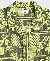 Mode of One Men's Short-Sleeve Vacation Palm Camp Collar Shirt, Exclusively at Macy's