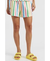 Chinti and Parker Women's & Linen-Cotton Snoopy Stripe Shorts