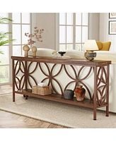Tribesigns 70.9-Inch Narrow Sofa Table, Industrial Long Table Behind Couch, Entry Console with Storage for Entryway, Living Room, Foyer, Un