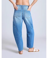Motherhood Maternity Maternity Under the Belly Barrel Leg Jeans - Motherhood