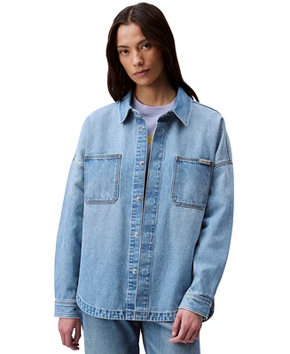 Calvin Klein Jeans Women's Utility Cotton Denim Shirt