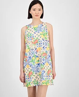 Anne Klein Women's Round-Neck Sleeveless Shift Dress