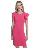 Tommy Hilfiger Women's Flutter-Sleeve Sheath Dress