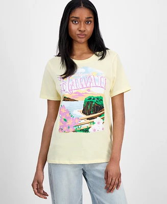 Pretty Rebellious Juniors' Hawaii Graphic T-Shirt