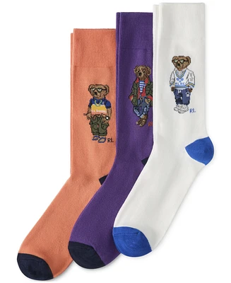 Polo Ralph Lauren Men's 3-Pk. Assorted Bears Socks Gift Box