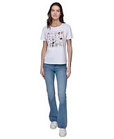 Karl Lagerfeld Paris Women's Art Motif Logo T-Shirt