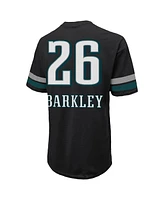 Majestic Threads Men's Saquon Barkley Black Philadelphia Eagles Super Bowl Lix Champions Oversized Player Name Number T-Shirt