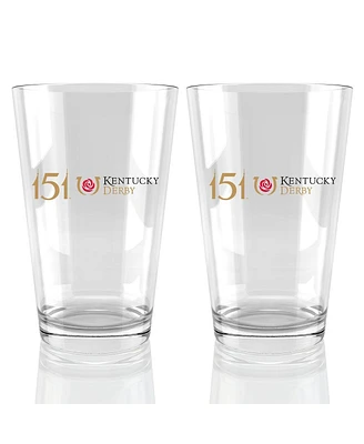 Atlantic Group Distribution Kentucky Derby 151 16oz. Pint Glasses, Set of 2