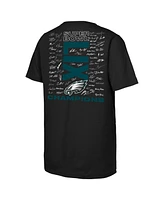 Fanatics Big Boys and Girls Black Philadelphia Eagles Super Bowl Lix Champions Roster T-Shirt