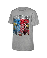 Outerstuff Big Boys and Girls Heather Gray Chicago Blackhawks vs. St. Louis Blues 2025 Nhl Winter Classic Matchup T-Shirt