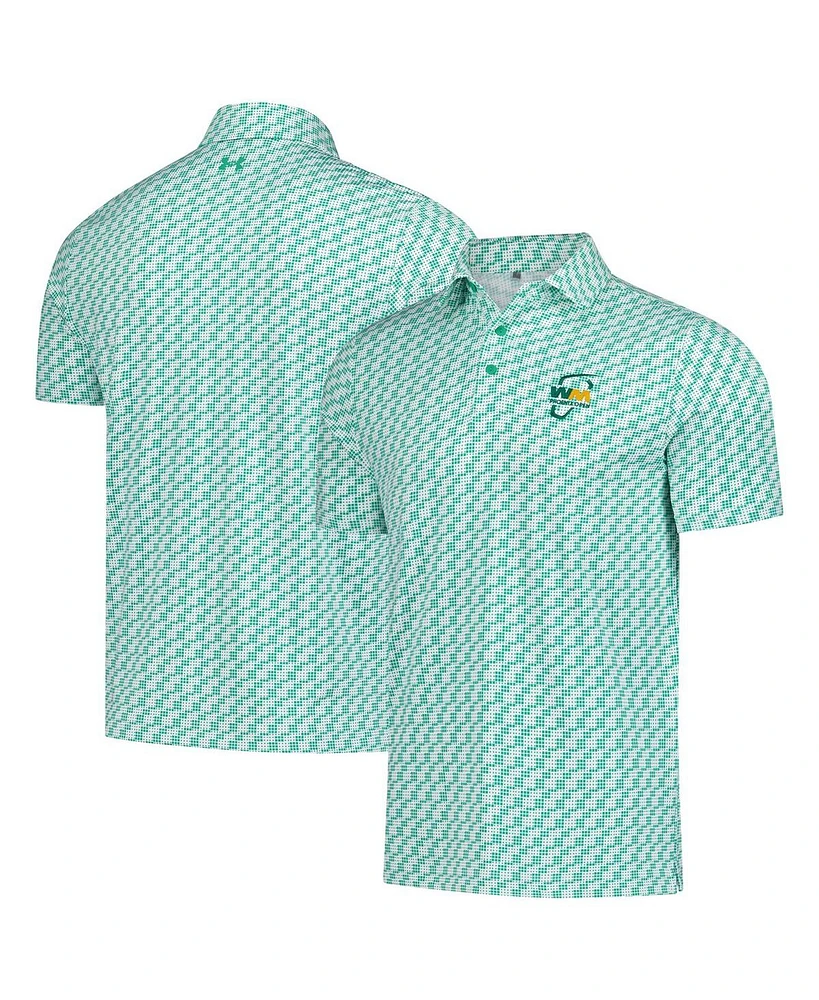 Under Armour Men's White 2025 Wm Phoenix Open Drive Clubhouse Grid Polo Shirt