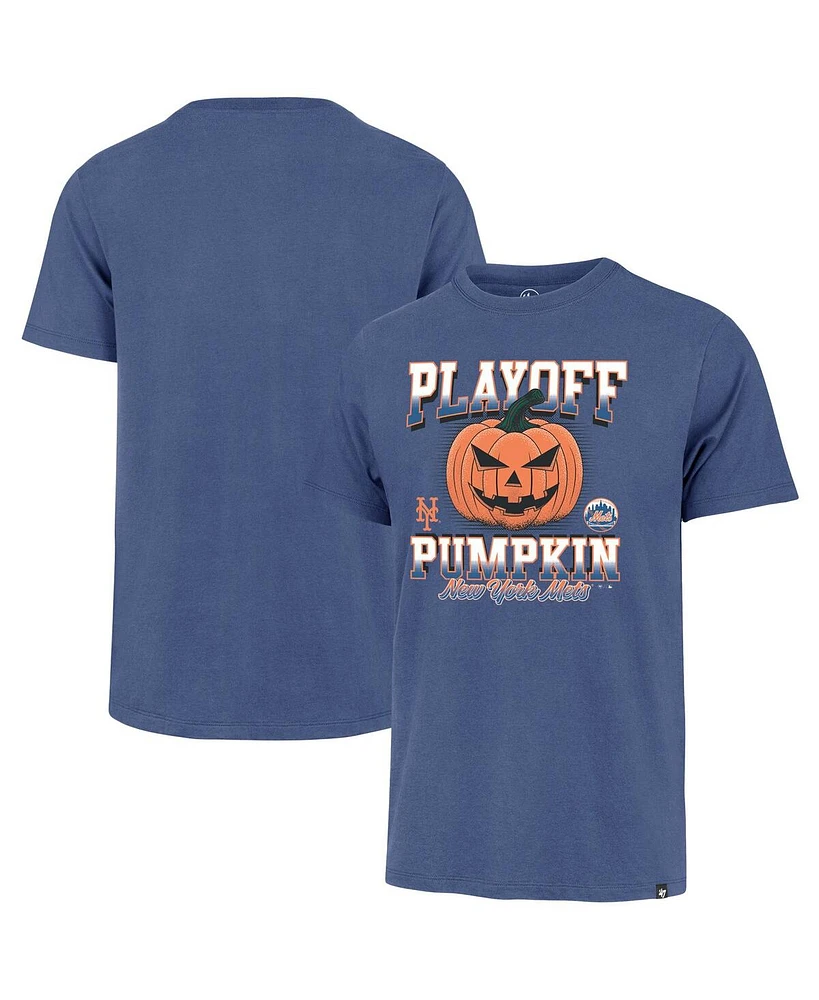 '47 Brand Men's Royal New York Mets 2024 Mlb Postseason Playoff Pumpkin T-Shirt