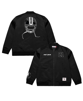 Mitchell & Ness Men's Sean Taylor Black Washington Commanders Name Number Full-Zip Bomber Jacket