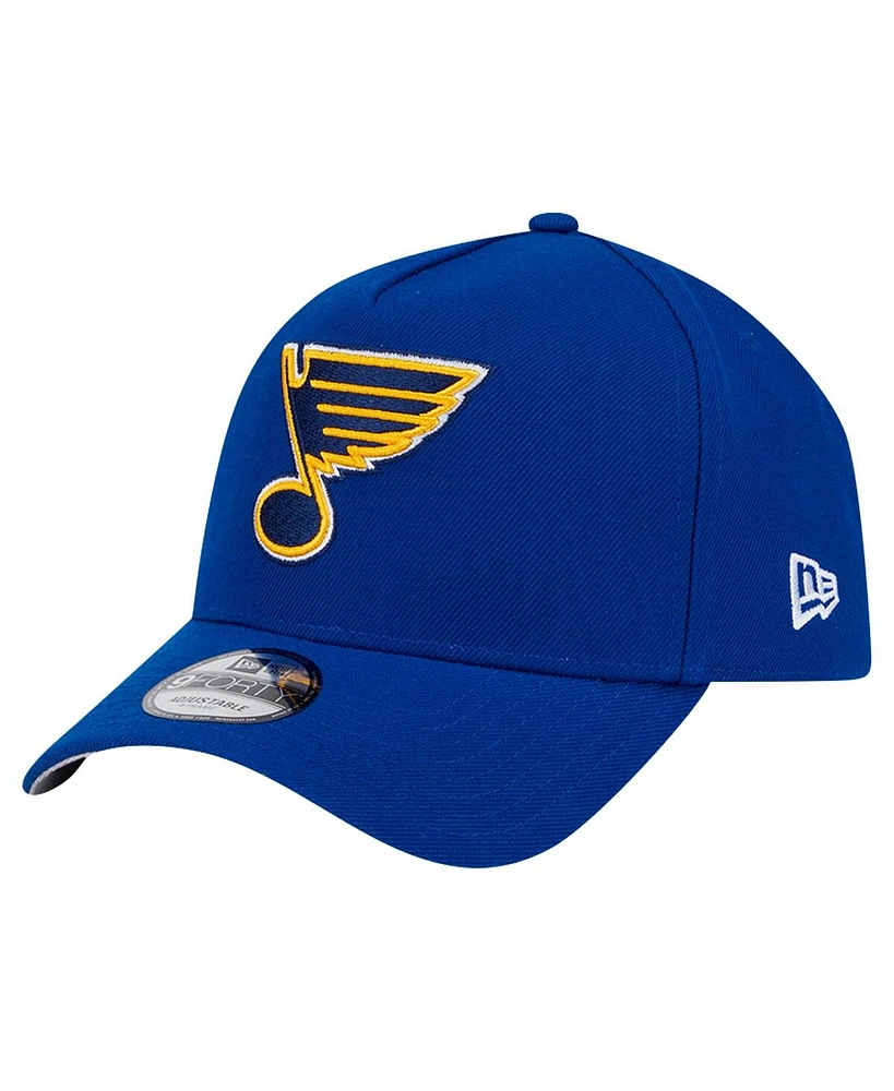 New Era Men's Blue St. Louis Blues Core A-Frame 9FORTY Adjustable Hat