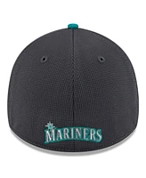 New Era Men's Gray/Teal Seattle Mariners 2025 Batting Practice 39THIRTY Flex Hat